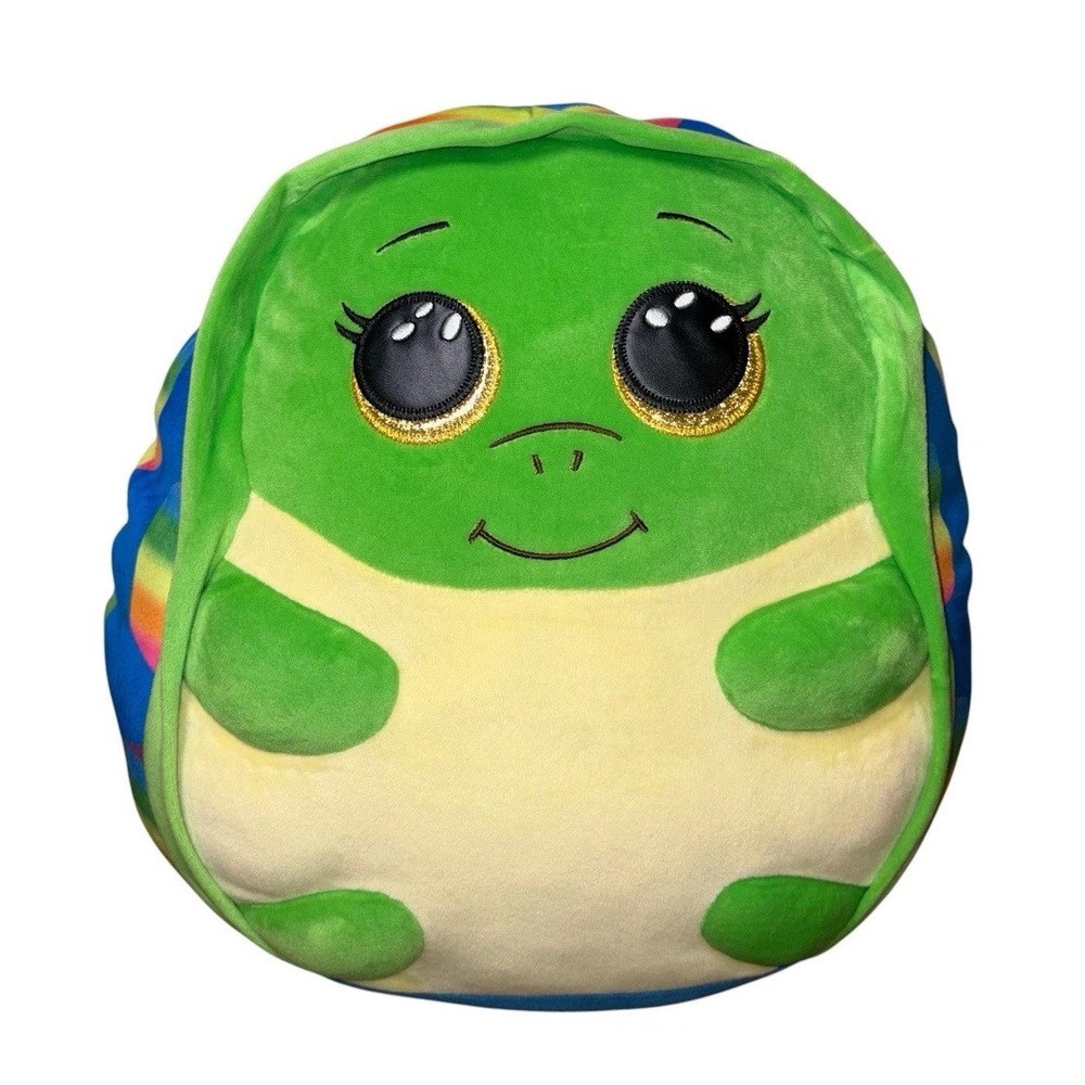 TY Beanie Squishies Plush SHRUGS the Rainbow Turtle Stuffed Toy